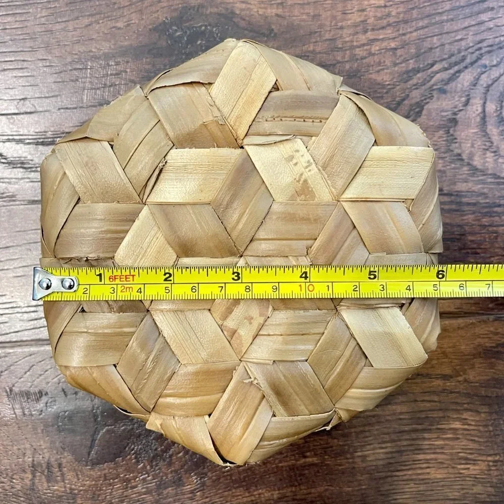 Palm Leaf Basket with Lid